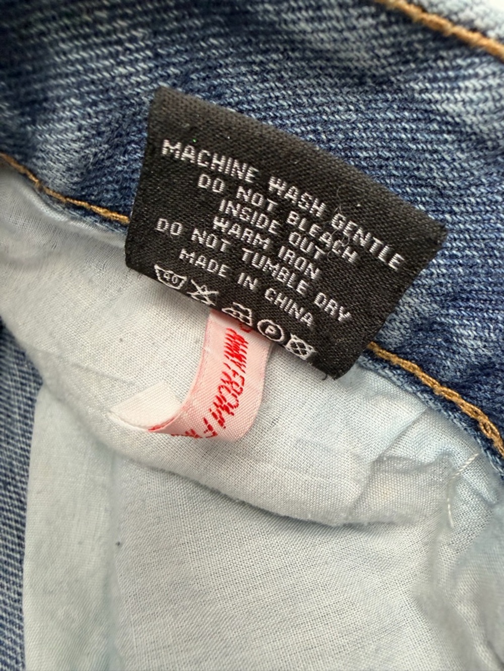 PrettyLittleThing Distressed High Rise Straight Leg Jeans - Sz 6- Mid Wash - Picture 7 of 8